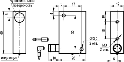 Габариты ISB IC2A-32N-2-LS40